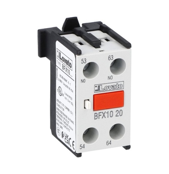 Contatto Ausiliario con 2 contatti NO per Contattori serie BF Lovato BFX1020