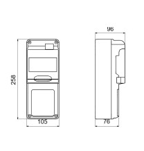Quadro di distribuzione per 1 presa CEE 5 Moduli Din Gewiss GW68017N