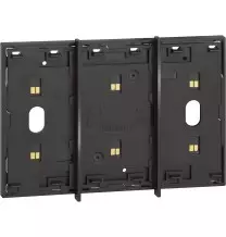 Frame elettrificato per 3 comandi digitali Nero Living Now BTicino KG8103