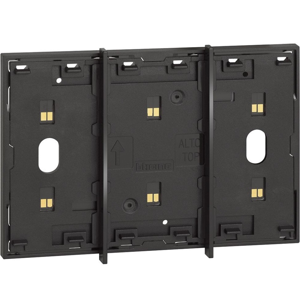 Frame elettrificato per 3 comandi digitali Nero Living Now BTicino KG8103