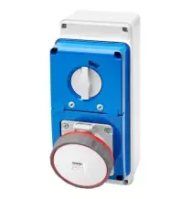 Presa Interbloccata Verticale con fusibili 3P+T IP67 63A con fondo Gewiss GW67252N