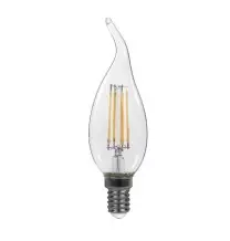 Lampada a filamento Trasparente colpo di vento 6W luce Calda Lampo FLCVE14BC