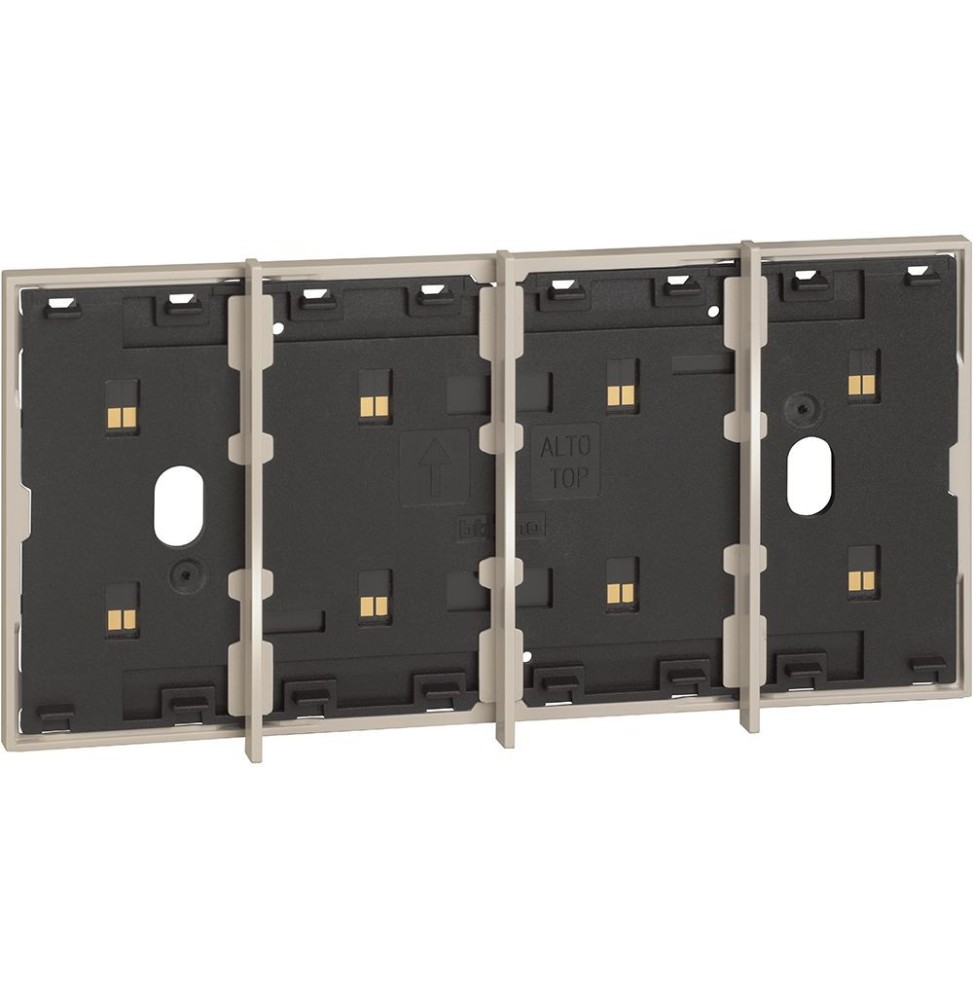 Frame elettrificato per 4 comandi digitali Sabbia Living Now BTicino KM8104