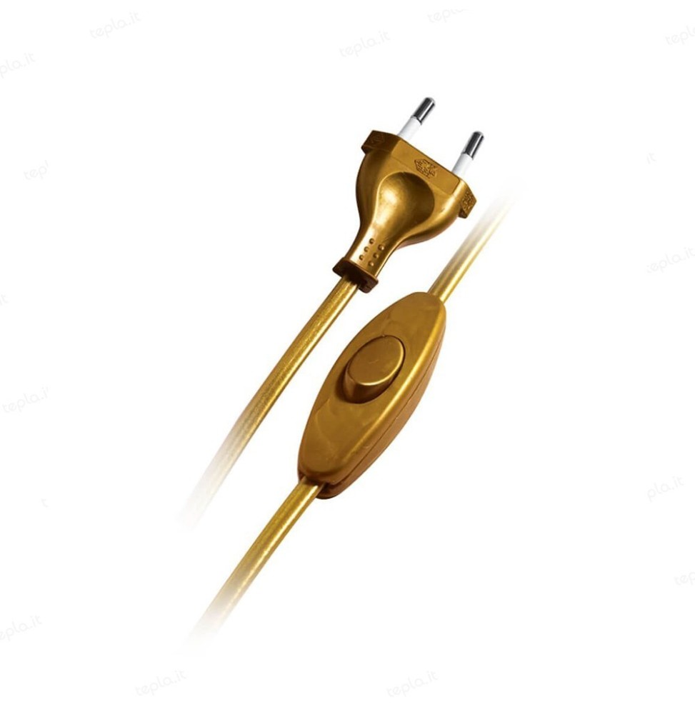 Cablaggio Oro 1,5mt con interruttore e Spina 10A Lampo N500OR