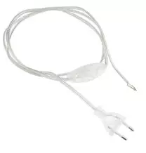 Cablaggio Trasparente 1,5mt con interruttore e Spina 10A Lampo N500TR