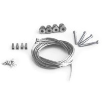 Kit sospensione con 4 cavi in acciaio da 1Mt per pannello Led Lampo PABKSOSP4