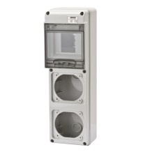 Quadro di distribuzione per 2 prese CEE 5 Moduli Din Gewiss GW68018N