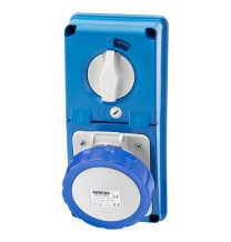 Presa Interbloccata Verticale con fusibili 2P+T IP67 16A Senza fondo Gewiss GW66326N