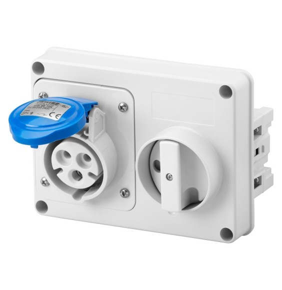 Presa Interbloccata 2P+T senza fondo IP44 16A Gewiss GW66104