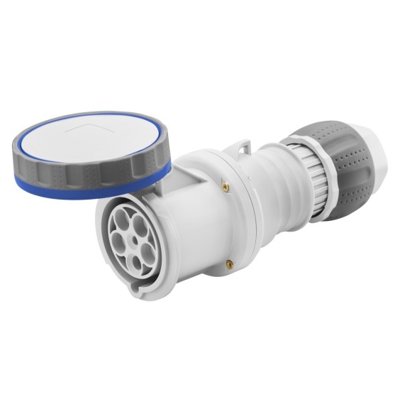 Presa Dritta CEE 63A 2P+T 220V IP67 morsetti a mantello Gewiss GW63048H