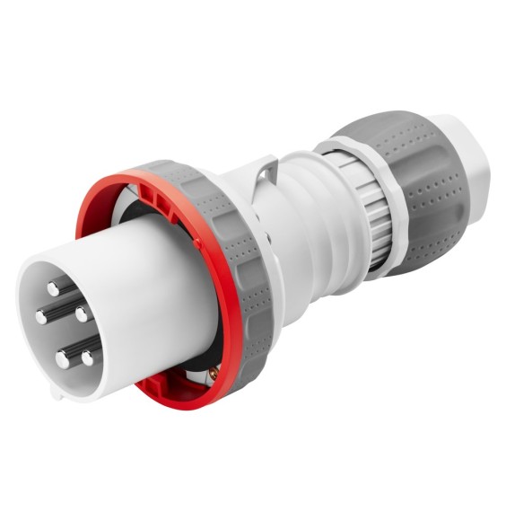Spina Dritta CEE 3P+T cablaggio a vite IP67 63A Gewiss GW61052H