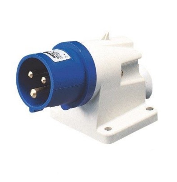 Spina CEE a parete 2P+T cablaggio a vite IP44 16A Gewiss GW60404