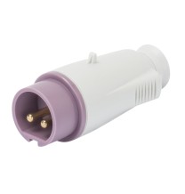 Spina Dritta CEE 2P 24V Viola cablaggio a vite IP44 16A Gewiss GW60064