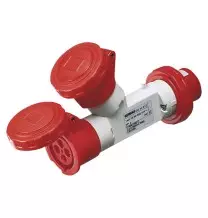 Presa Multipla 2 Uscite IP67 3P+T Rossa 16A 230V Gewiss GW64013