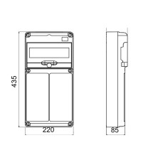 Quadro 10 Moduli per due prese interbloccate verticali 16 o 32A Gewiss GW68025N