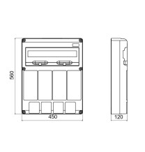 Quadretto 20  Moduli con 4 flange per prese CEE e 4 per prese interbloccate Gewiss GW68015N