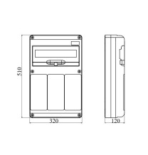 Quadro 14 Moduli per tre  prese interbloccate verticali 16 o 32A Gewis GW68010N