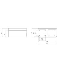 Scatola a parete per prese cee Incasso con 2 Flange IP67 Gewiss GW66741N