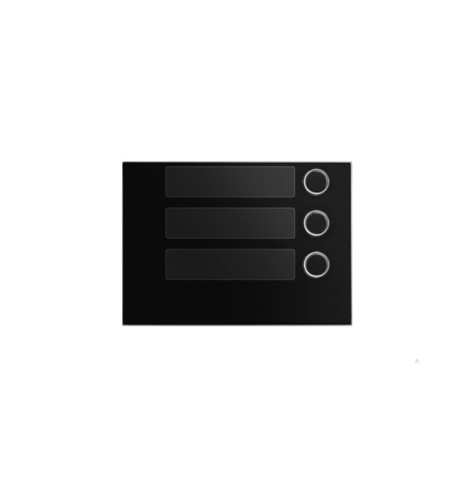 Modulo frontale 3 pulsanti Nero per pulsantiera Alpha Urmet1168/13