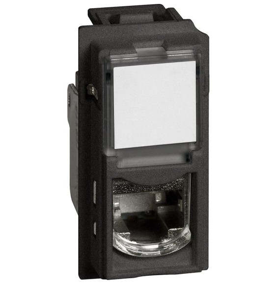 Presa di rete RJ45 Schermata TOOLLESS categoria 6 Nera Bticino KG4279C6S