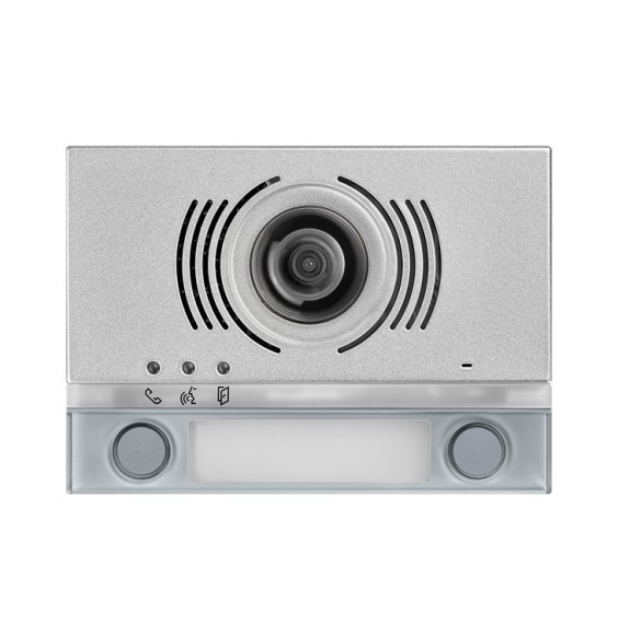 Modulo frontale per posto esterno audio video 2 pulsanti Grigio Alpha Urmet 1168/142G