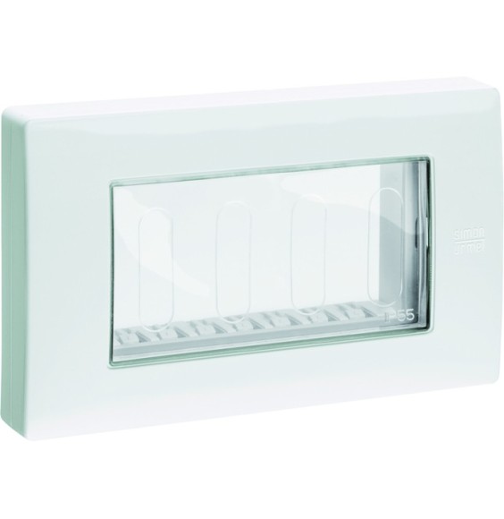 Placca Stagna 4 Moduli Bianca IP55 Urmet Nea 12514.BN