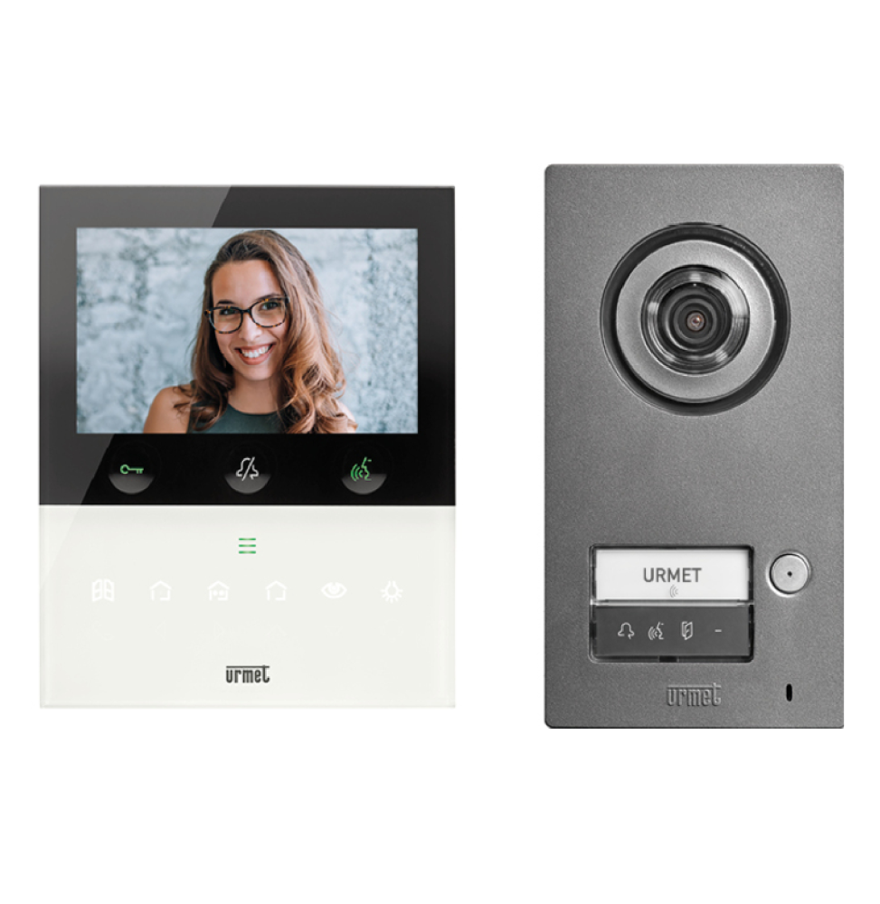 Kit monofamiliare video con pulsantiera Mikra2 e monitor Wifi VOG5W Urmet Urmet 1784/716