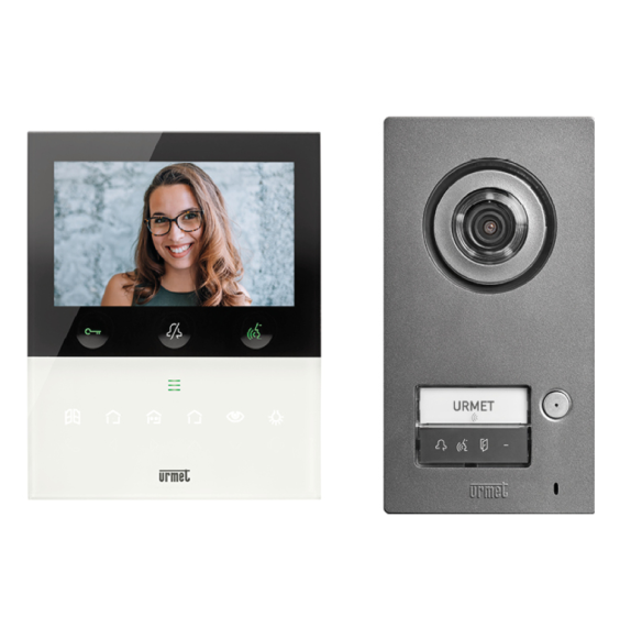 Kit monofamiliare video con pulsantiera Mikra2 e monitor Wifi VOG5W Urmet Urmet 1784/716