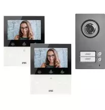 Kit bifamiliare video con pulsantiera Mikra2 e monitor Wifi VOG5W Urmet 1784/726