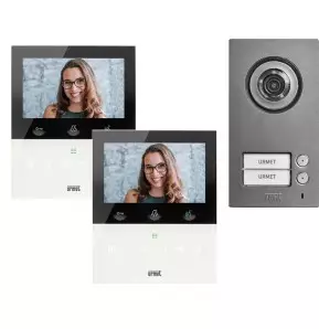 Kit bifamiliare video con pulsantiera Mikra2 e monitor Wifi VOG5W Urmet 1784/726
