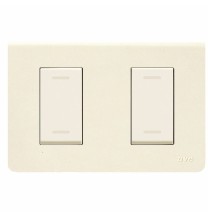 Placca Rettangolare 2 Moduli Ave Sistema 45 Bianco Blanc 45P62