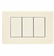Placca Rettangolare 3 Moduli Ave Sistema 45 Bianco Blanc 45P63
