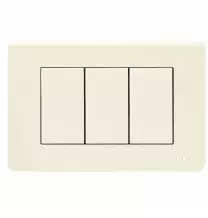 Placca Rettangolare 3 Moduli Ave Sistema 45 Bianco Blanc 45P63