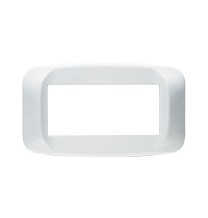 Placca Ave Sistema 45 4 Moduli Bianco Banquise 45PB04BB