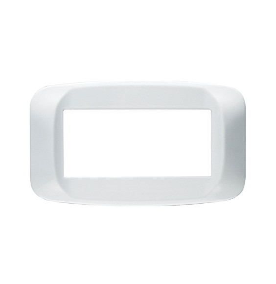 Placca Ave Sistema 45 4 Moduli Bianco Banquise 45PB04BB