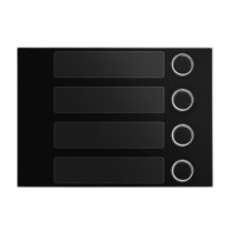 Modulo frontale 4 pulsanti Nero per pulsantiera Alpha Urmet 116814