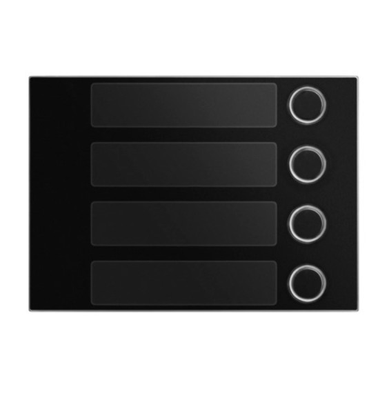 Modulo frontale 4 pulsanti Nero per pulsantiera Alpha Urmet 116814