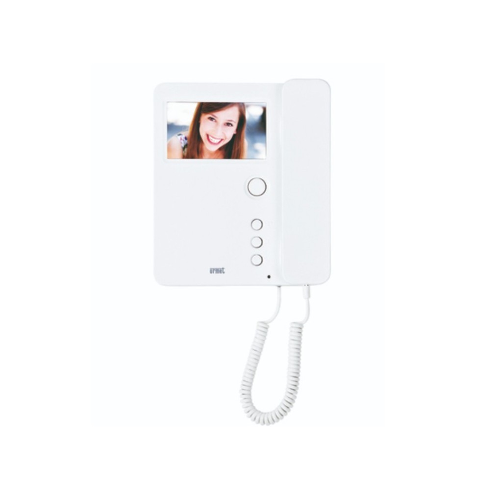 Videocitofono con cornetta a 2 fili per sistema 2 Voice bianco Urmet 17501