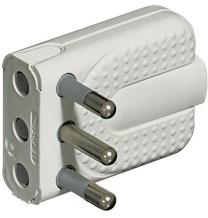 Spina volante Attacco Grande 16A Standard Italiano Bticino Bianca S2466TAE