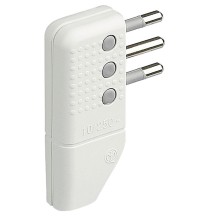 Spina volante a pipa Attacco piccolo 10A Standard Italiano Bticino Bianca S2467TAE