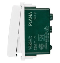 Pulsante Unipolare Vimar Plana con tasto intercambiabile bianco 14008