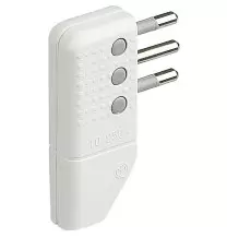 Spina volante a pipa Attacco Grande 16A Standard Italiano Bticino Bianca S2468TAE