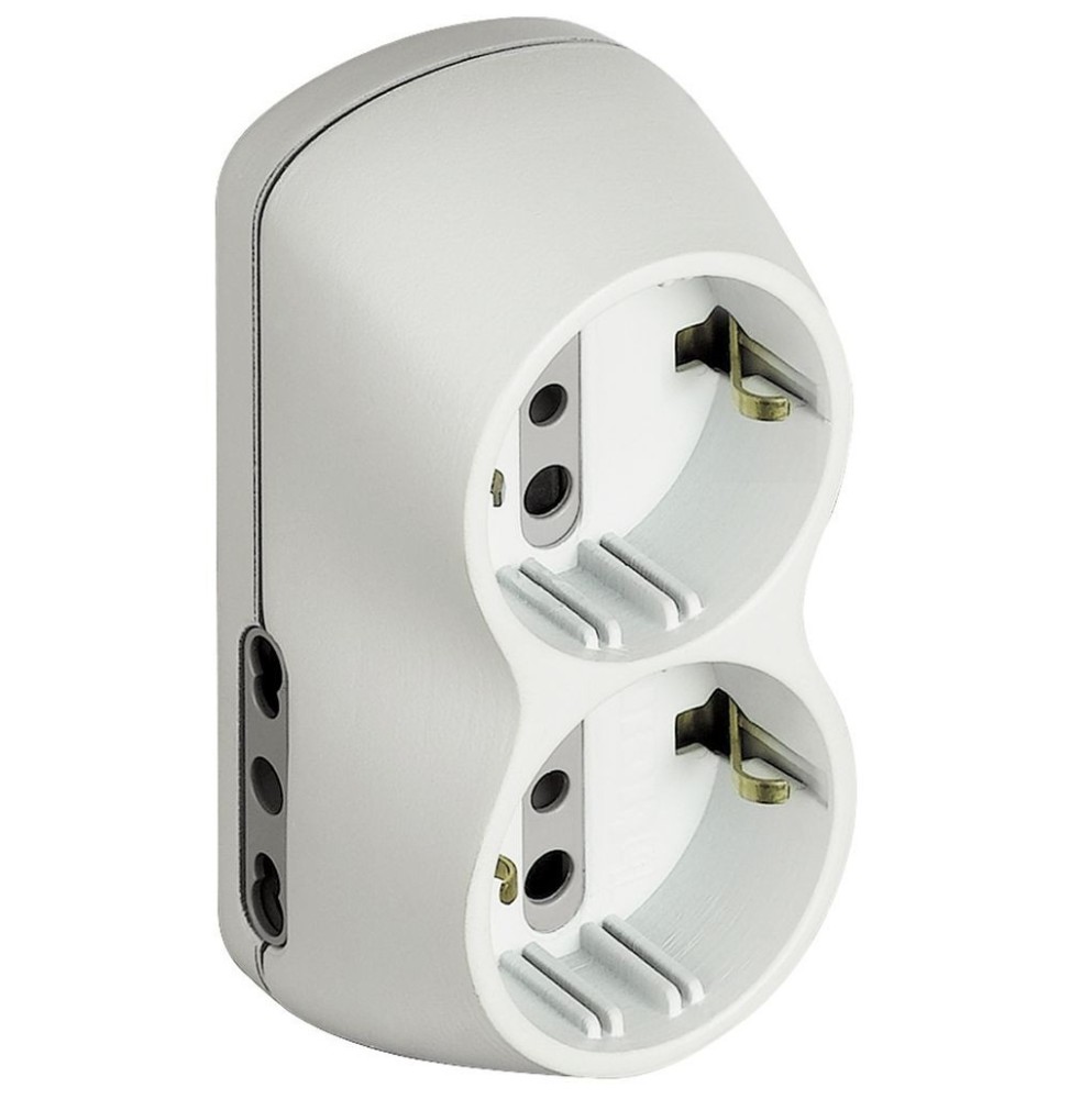 Adattatore 4 Prese (2 Bivalenti e 2 Trivalenti ) spina 16A  bianco S3614D