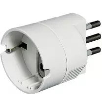 Adattatore Scuko 2P+T 10A bianco Bticino S3623DE