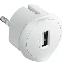 Caricatore USB Tipo A spina stantard tedesca USB 1.5A  Bianco Bticino S3625DU