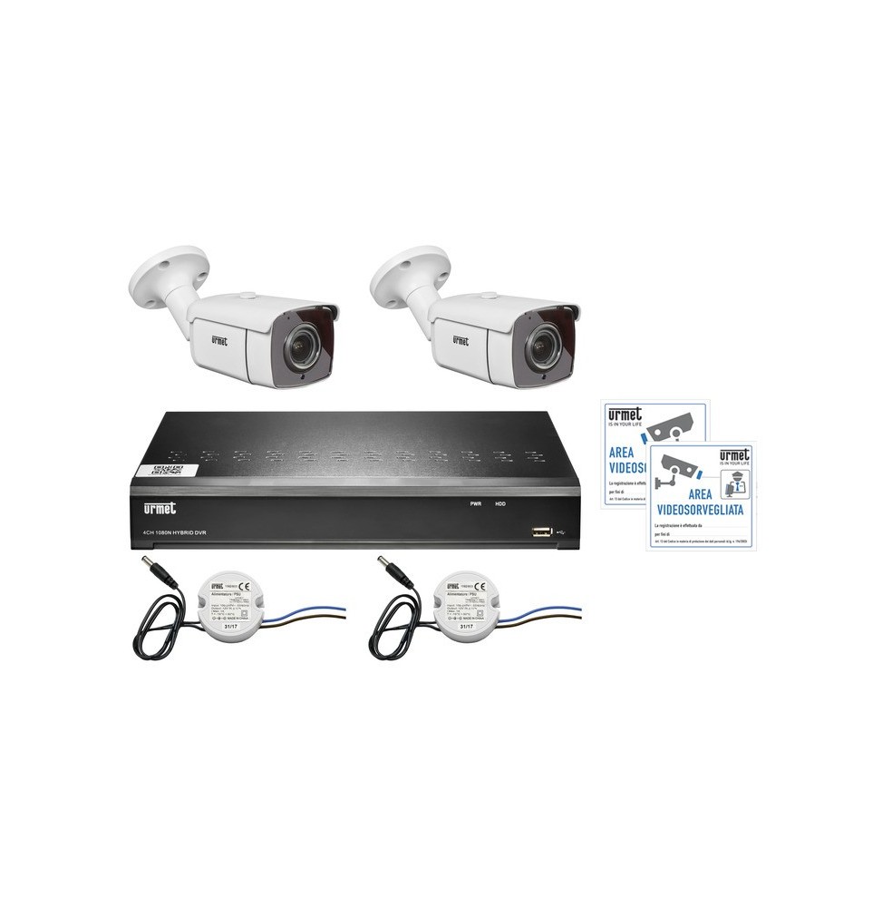 Kit Telecamere con NVR 8 Canali IP con 2 telecamere 5MP Urmet 1098858