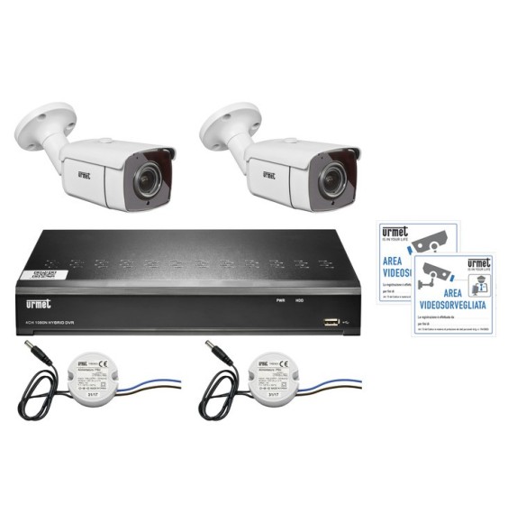 Kit Telecamere con NVR 8 Canali IP con 2 telecamere 5MP Urmet 1098858
