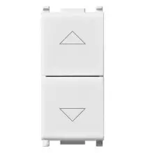 Pulsante saliscendi interbloccato Vimar Plana bianco 14062