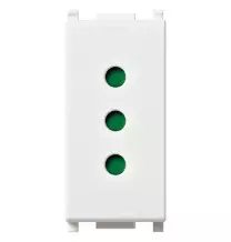 Presa Vimar Plana 10 A attacco piccolo 2 Poli + Terra 14201