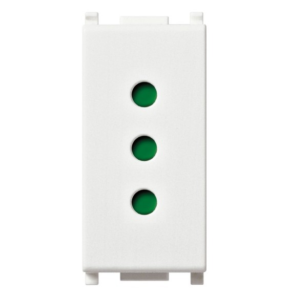 Presa Vimar Plana 10 A attacco piccolo 2 Poli + Terra 14201